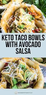 Keto Taco Bowls With Avocado Salsa Keto Recipes Recipe Healthy Recipes Recipes Keto Recipes Easy