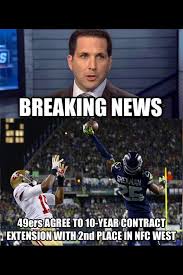 Lars Hanson On Twitter Another Seahawks Meme Adamschefter With Some Breaking News For Niners Fans Http T Co Rinyz4yhpv