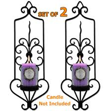These candle holders will make a great gift ideas for mothers day, house warming, wedding, or birthday gifts. Set Of 2 Candle Holder Large Wall Sconces Iron Candelabra Kichen Candle Sonces Wall Decor Black Metal Candle Sconce Set Home Living Room Bathroom Decor Scrollwork For Furnishing Article Wedding Buy Online