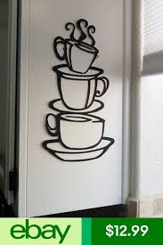 Decor Wall Sculptures Home Garden Coffee Wall Decor Kitchen Wall Stickers Vinyl Wall Art Decals