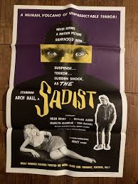 The Sadist - Original 1963 Mint Movie Poster - Arch Hall Jr | eBay