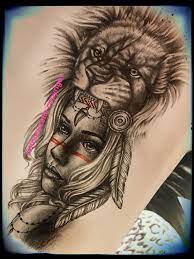 Nowadays more and more people have tattoos with various motifs. Lion Tattoo Design Tattoo Tattoos Tattoodrawing Tattoodesign Indiangirltattoodesign Indiantattoo Headdress Tattoo Lion Tattoo Design Indian Women Tattoo
