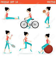 Physical activity, recreation and time spent outdoors are vital parts of a healthy lifestyle. Sports Girl Active Lifestyle Vector Royalty Free Cliparts Vectors And Stock Illustration Image 61056065
