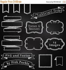 Chalkboard Frames And Banners Clipart Clip Art Chalkboard Etsy Chalkboard Clipart Chalkboard Chalkboard Designs