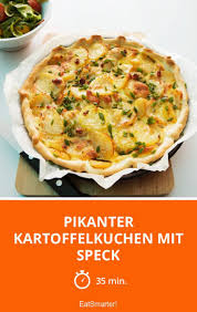 Pikanter Kartoffelkuchen Mit Speck Rezept Kartoffelkuchen Rezepte Lebensmittel Essen
