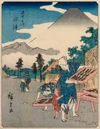 the fifty three stations of the tokaido numazu hiroshige plakat galeria plakatu 일러스트레이션 및 포스터 포스터 일러스트레이션