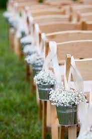 How Cute Are These Baby S Breath Flowers At Tis Summer Wedding Located At A Farm This Is The Perfect Wedding Decorations Rustic Wedding Rustic Chic Wedding