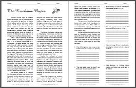 The American Revolution Begins Free Printable Reading With Questions Teaching American History Social Studies Middle School Teaching Us History