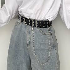 But when you find yourself in an emergency situation piercing a hole with a knife will get the job done. Black Double Row Metal Ring Holes Chain Belt Edgy Outfits Fashion Inspo Outfits Punk Fashion
