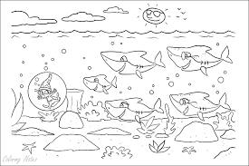 Published by gopal saha on september 14th 2020. 11 Baby Shark Coloring Pages Free Printable For Kids Easy And Funny Coloring Pages For Kids Free Printable