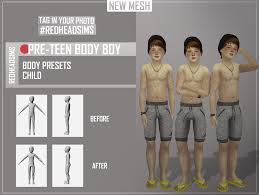 Thank you for watching ♡ ↓ download cc. Pre Teen Body Presets Redheadsims Cc