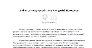 Indian Astrology Predictions Along With Horoscope Pdf Docdroid