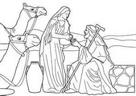 Rebekah At The Well Bible Coloring Pages Sketch Template Bible Coloring Pages Bible Coloring Sunday School Coloring Pages