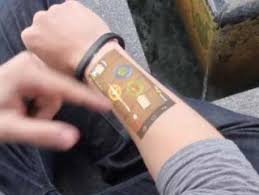 Akilli Bileklik Cicret Telefon Ekranini Kola Yansitiyor Projektor Bileklik Cihaz