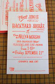Backyard Soiree Invitation Design Invitations Letterpress