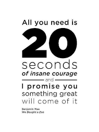 Sometimes All You Need Is 20 Seconds Of Insane Courage Quote All You Need Is 20 Seconds Of Insane Courage And I Promise Www Functionalrustic Com Functionalrustic Quote Quot Words Quotable Quotes Inspirational Words