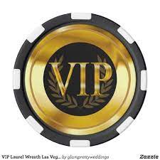 Vip Laurel Wreath Las Vegas Gold Black Set Of Poker Chips Zazzle Com Poker Chips Custom Poker Chips Poker Chips Set