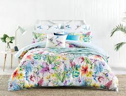 palm cove print floral bed bath n table quilt cover bed styling single quilt