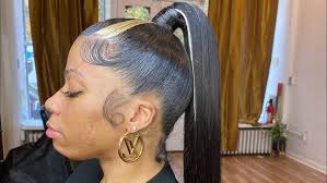 22 inch sleek ponytail using 10 inch hair