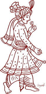 Indian Groom Png 789 1600 Fabric Painting Folk Embroidery Clipart Design