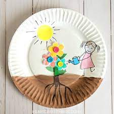 Die pins in meinem längsschnitt sind anstelle die beliebtesten kategorien gen pinterest trainiert. Paper Plate Growing Flower Craft I Heart Crafty Things