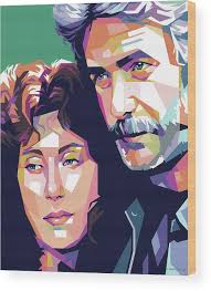 Cher and Sam Elliott Wood Print