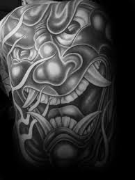 Black And White Japanese Demon Tattoo Designs Top 53 Best Japanese Demon Oni Tattoo Ideas 2020 Inspiration Guide Oni Mask Oni Mask Tattoo Mask Tattoo