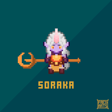 Soraka Pixel Art By Fredcoutoart On Deviantart Pixel Art League Of Legends Comic Art