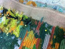 Fabric glue or a stapler. How To Make A Tapestry Floor Rug Small Town Stories
