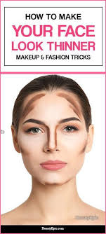 How To Make Your Face Look Thinner Makeup And Fashion Tricks Round Face Makeup Thinner Face Face Contouring