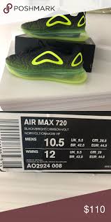 Men S Nike Air Max 720 Black And Neon Green Nike Air Max 720 Men S 10 5 New In Open Box Nike Shoes Sneakers Nike Air Max Nike Air Air Max