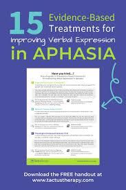 15 Expressive Aphasia Treatments For Slps Free Printable Aphasia Therapy Speech Therapy Materials Aphasia