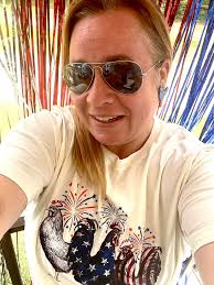 4th of July cookie, followed by driveway fireworks with friends and next  day chill after sooooo many lake cannonballs! Great times with friends and  grands!