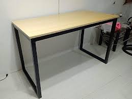 Creatively utilize your available space by installing modernized minimalist computer desk. Minimalist Steel And Wood Office Desk Computer Table Study Table Made To Order Furniture Home Living Furniture Tables Sets On Carousell