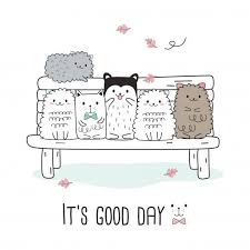 Cute Animal Cartoon Sketch Sitting In Chair Cute Cartoon Animals Cartoon Animals Cute Doodles