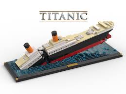 lego moc titanic sinking scene by