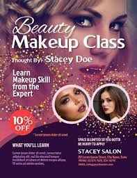 Beauty Makeup Class Flyer Template Postermywall At goddess we are experts in everything makeup! beauty makeup class flyer template