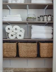 I wish we had in bathroom closets. Bathroom Linen Closet Reveal Our Home Made Easy