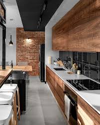 The same type of wood and same color of stain on both the upper and lower cabinets. 29 Inspiring Modern Living Room Ideas That Are Always In Style Art Der Die Idee Trends Modern Kitchen Design Kitchen Inspiration Design Kitchen Room Design