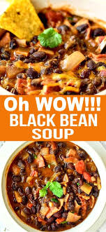 Black Bean Soup With Canned Beans Make This Delicious Black Bean Soup With Dried Cooked Black Beans Or Canned Black Beans This Is A Hearty Dry Beans Recipe Black Bean Soup Recipe Bean Recipes