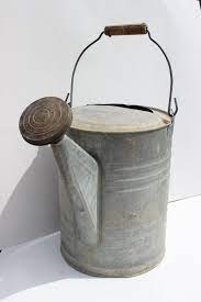 Large Vintage Metal Galvanized Watering Can By Flynntellsastory 37 00 Watering Can Canning Vintage Metal