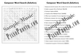 Some modern christmas traditions date from roman times. Composer Puzzles Word Search Crossword Workbook Piano Pronto Publishing
