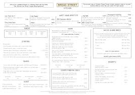 menus bread street kitchen gordon