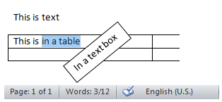 If the template looks like a blank page, select table tools > layout > show gridlines to view the template layout. Translation Tribulations Counting Text In Microsoft Word 2010 And 2007 Apparently