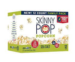 Skinnypop Sea Salt Microwave Popcorn 2 8oz Microwavable Bags Pack Of 12 Skinny Pop Healthy Popcorn Gluten Free Foodnflavors Com