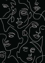 The People Line Art Poster Line Art Poster Art Art Wallpaper