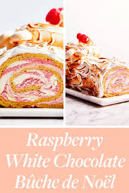 Raspberry White Chocolate Buche De Noel Recipe Christmas Baking Christmas Chocolate Chocolate