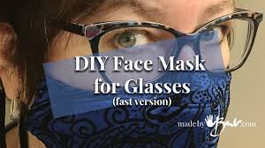 Sew batwing face mask with no pleats and no center seam. Fitted Face Mask Pattern For Glasses Made By Barb Free Download