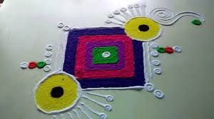 Square Type Simple Rangoli Design 1024x576 Jpg 1024 576 Rangoli Designs Rangoli Designs Flower Simple Rangoli