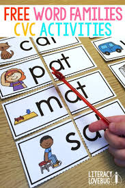 Word Families Short A Cvc Onset And Rime Cards Word Family Activities Kindergarten Activities Word Families